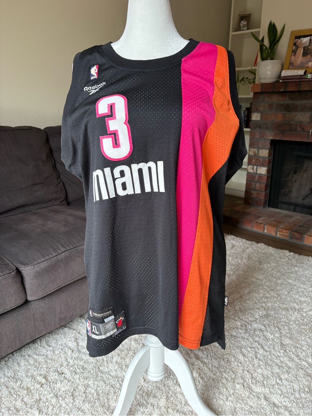 Retro Reebok Miami Heat Basketball Jersey